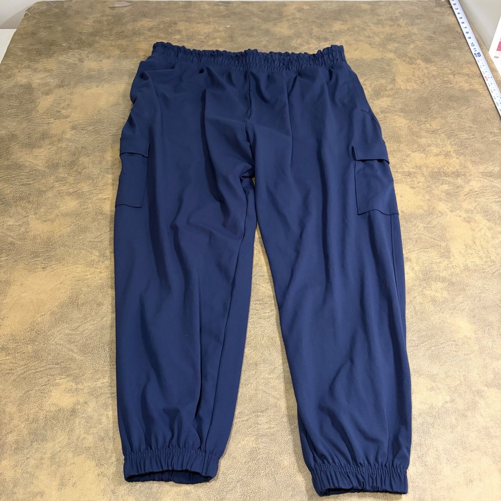 Under Armour Cargo Joggers Womens 2XL Navy Blue Loose Fit Style 1382524 410
